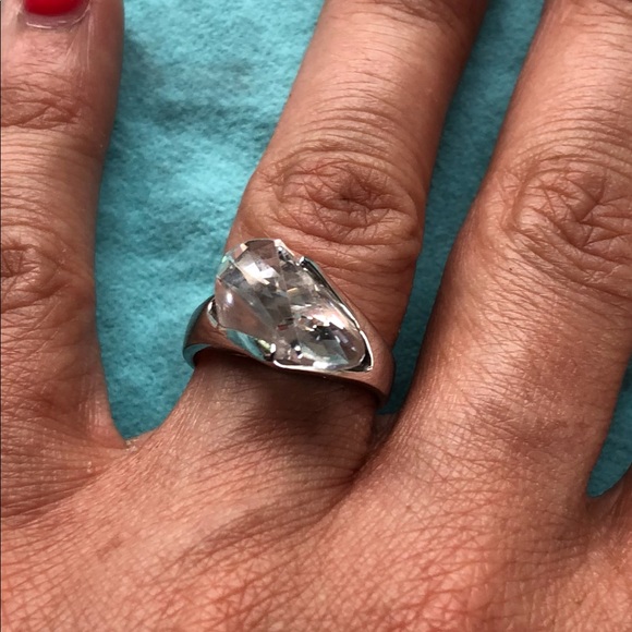STERLING SILVER CZ RING - Picture 2 of 5
